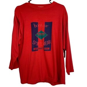 Vintage 80s/90s Bonjour Graphic Jersey Tee